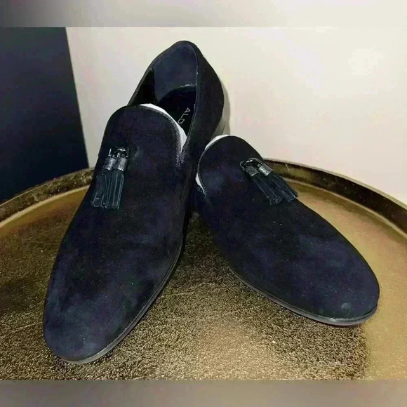 ALDO Boomer Pillow Walk Suede Tassel Loafer in Black - Picture 2 of 11